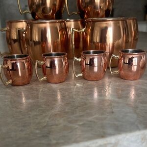 Copper Moscow Mule shot  Set